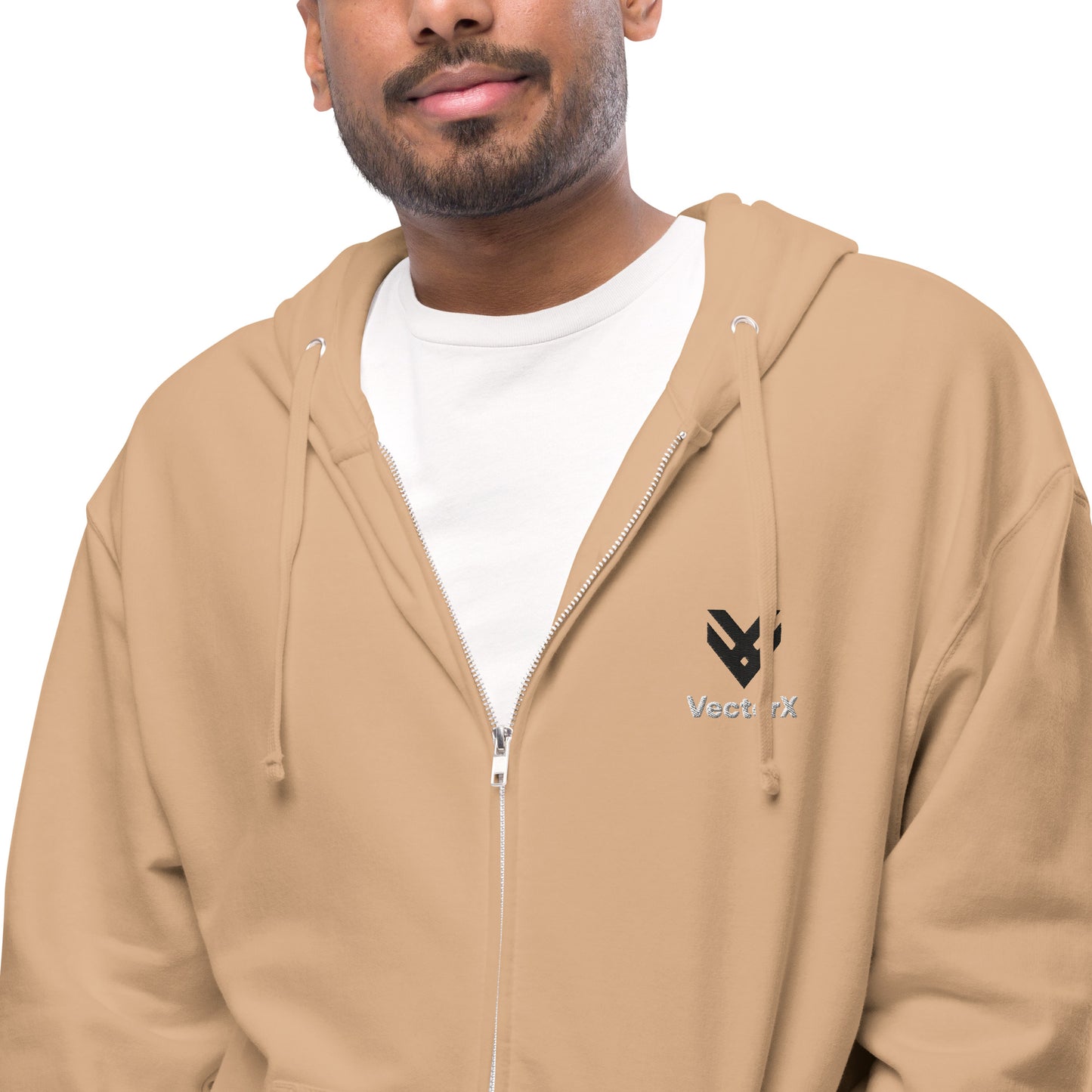 Fleece Zip Logo Hoodie