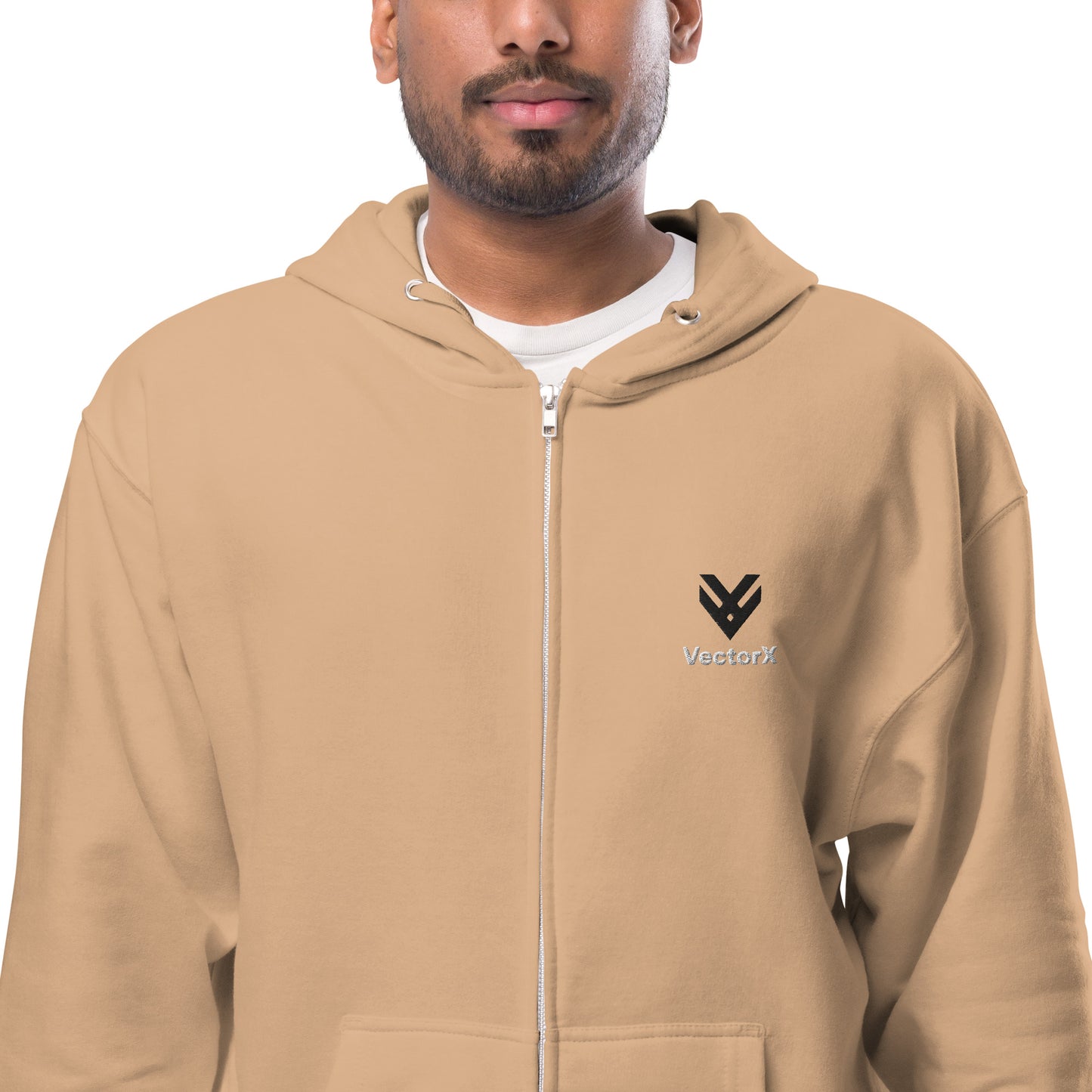 Fleece Zip Logo Hoodie