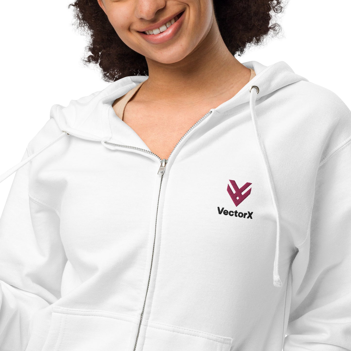 Fleece Zip Logo Hoodie